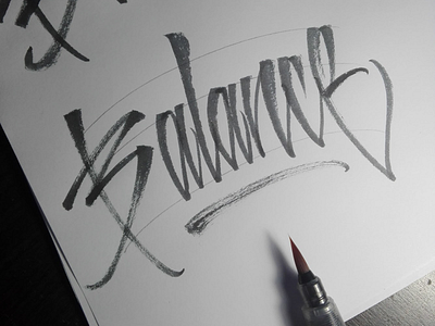 Balance - Calligraphy Sketch caligrafía graphic design letras lettering sketch tipografía typography