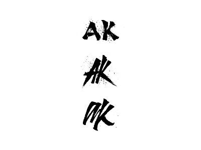AK - Initials Logo Design - Urban photographer brushpen calligraphy design graphic design handmade illustration lettering letters logo type typography