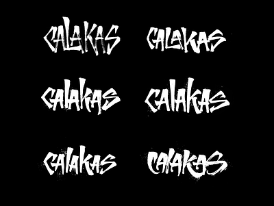 Calakas - Lettering Logo Options brushpen calligraffiti calligraphy calligraphy logo design handmade lettering lettering logo letters logo music process sketch sketching type typography