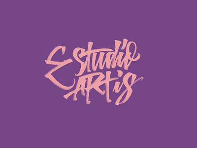 Estudio Artis - Brush Lettering Logo brushpen calligraphy handmade lettering letters logo sketch type typography