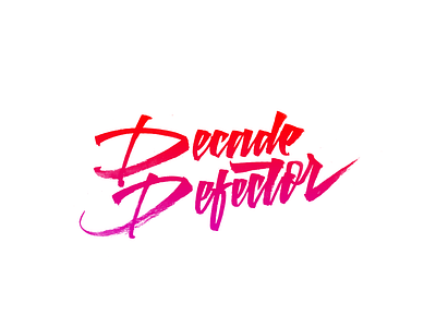 Lettering Logo - Decade Defector brushlettering brushpen calligraffiti calligraphy calligraphy logo funk funky graphicdesign handmade lettering lettering art lettering logo logo script sketch type type design typedesign typeface typography