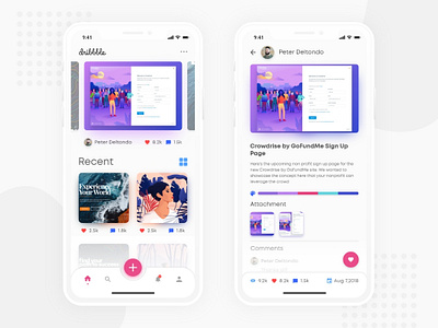 Dribbble App Redesign Concept, Debut Shot