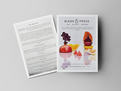 Blend & Press - organic and botanical design design agency foodstyling graphic photography