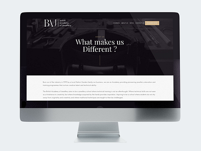 British Academy of Jewellery - Web Design branding ui ux webdeisgn webdevelopment