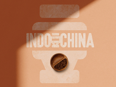 Indochina Coffee's logo design branding design illustration logo typography