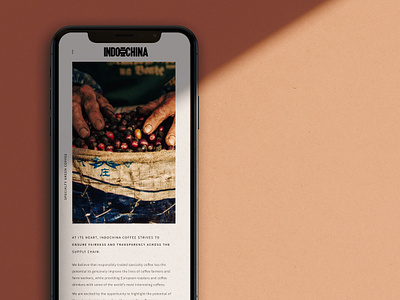 Indochina Coffee's website design logo responsive design ui ux web design