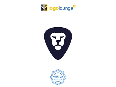 LogoLounge Book 12 award award winning award winning black book book12 design eight note guitar pick lion ll12 logo logo lounge logolounge logolounge12 published selected selection vector winner