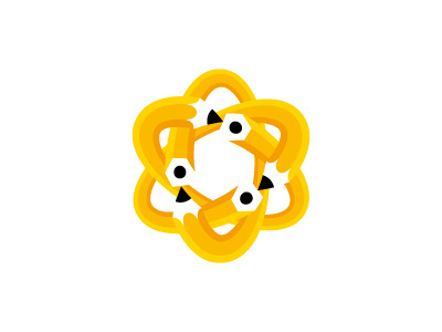 Pencil Atom Logo atomic brand continuity design identity logo logomark mark pencil science yellow