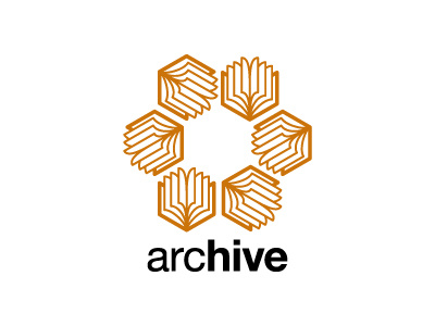 Archive Hive Logo archive beehive book brand cooperation document hive identity logo logomark mark records