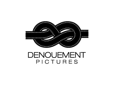 Denouement Pictures Logo black brand design film identity infinity logo logomark mark movie pictures vector