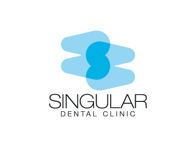 Singular Dental Clinic Logo brand dental design identity letter logo logomark mark s vector