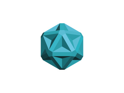 Gemmeous Logo 3d brand design identity logo logomark mark polygon turquoise vector