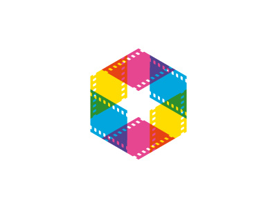 Hexafilm Logo 3d cube hexagon logo logomark mark