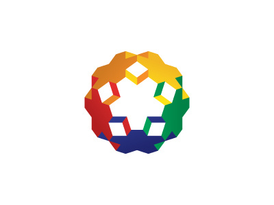 Chromatica Logo 3d colorful dodecahedron geometric logo logomark mathematical polyhedron star vector