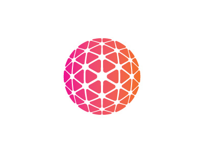 Neural Network Logo 3d cube geodesic geometric logo mark mathematical neural network sphere triangle vector