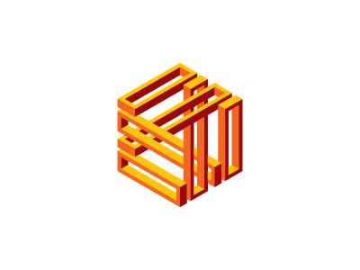 Notional Logo 3d cube geometric hexagon illusion impossible object logo logomark mark mathematical vector