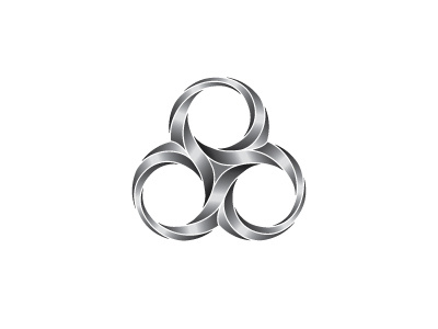 Argentum Logo 3d celtic geometric logo logomark mark silver spiral symmetrical trinity triple triskele triskelion vector