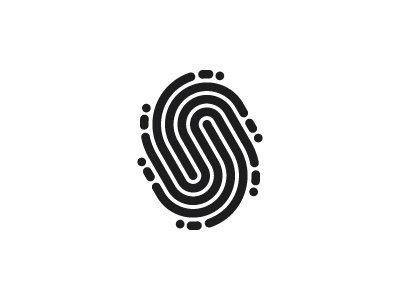 Dactylogram Logo design fingerprint galaxy lettering logo logomark mark s security spiral