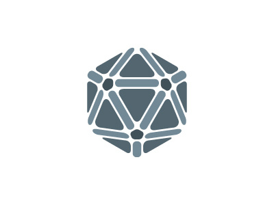 Neological Logo 3d connection geometric gray logo logomark mark mathematical modern network symmetrical
