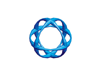 Nivial Logo 3d blue faceted gem geometric logo mark mathematical orb sapphire sphere vector