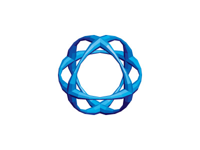 Nivial Logo gem sapphire blue faceted orb sphere mathematical geometric 3d vector mark logo