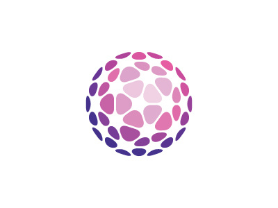 Uxorious Logo beauty burst floral flower geometric lavender logo logomark magenta mark pink purple spa sphere star vector