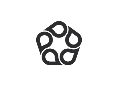 Zonulex Logo pentagon wave spiral map pointer mathematical geometric vector logomark mark logo