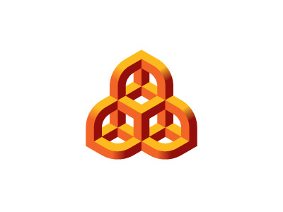 Xylology Logo 3d cube geometric logo logomark mark mathematical rounded symmetrical vector