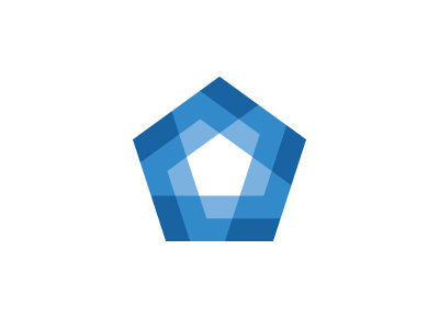 Orenda Logo blue geometric logo logomark mark mathematical pentagon symmetrical transparency vector