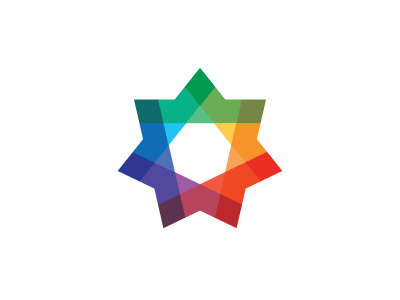 Ubique Logo colorful geometric intersect logo logomark mark mathematical spectral star symmetrical vector