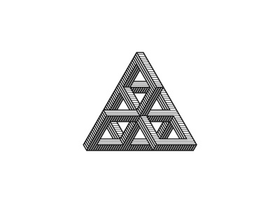 Woodcut Logo 3d engraving etching geometric intaglio lithograph logo logomark mark mathematical relief triangle vector woodcut