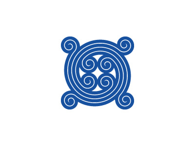 Octonocular Logo circle concentric geometric logo mark spiral swirl symmetrical twirl vector water wave