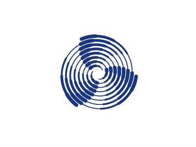 Turboflow Logo propeller fan spirals dynamic fluid rotor vortex turbine circle spiral symmetrical mathematical geometric vector logomark mark logo