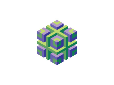 Foraneous Logo 3d cross cube geometric isometric logo logomark mark mathematical pattern symmetrical vector
