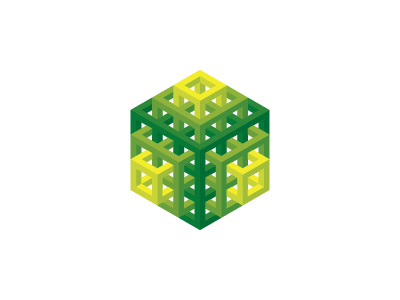 Intermesh Logo 3d cube geometric hexagon interconnected isometric link logo logomark mark mathematical network symmetrical vector