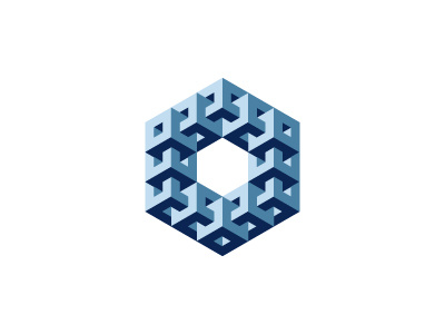 Hexalink Logo 3d chain cube geometric hexagon isometric link logo logomark mark network symmetrical