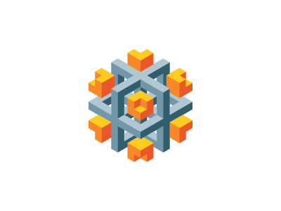 Luteous Logo 3d cube geometric hexagon logo logomark mark mathematical symmetrical vector
