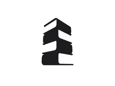 Book Tower Logo 3d building logo logomark mark negative space skyscraper tall tower vector