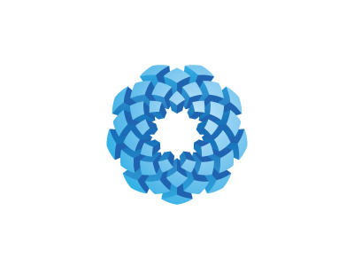 Tessera Logo 3d circle cube geometric logo logomark mark mathematical spiral symmetrical vector wreath