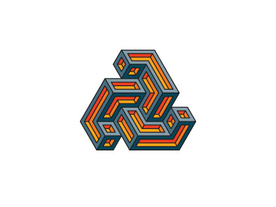 Aeviternal Logo 3d geometric logo logomark mark mathematical symmetrical triangle triskele triskelion vector