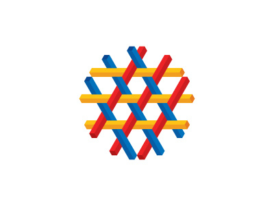 Tholobate Logo 3d circle connection design geometric hexagon intersecting logo logomark mark network symmetrical triangle vector