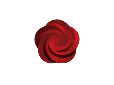 Rose Logo 3d beauty flower geometric logo logomark mark pentagon petals red rose