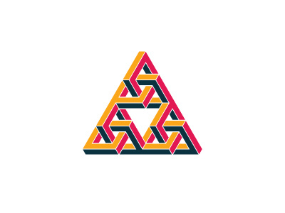 Aduantas Logo 3d connection geometric intricate isometric logo logomark mark network symmetrical torus knot triangle vector