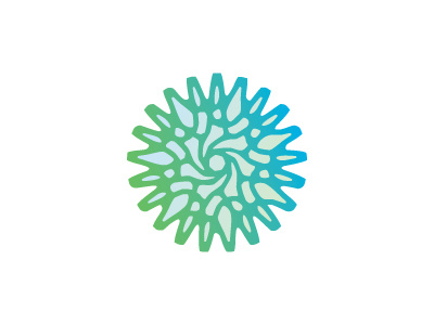 Porifera Logo bath beauty burst coral logo logomark loofah luffa mark organic pastel pouf spa sponge star stylized virus