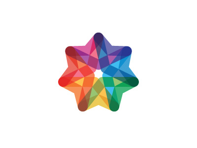 Spectralia Logo burst colorful geometric logo logomark mark rainbow rounded semitransparent spectral star symmetrical vector