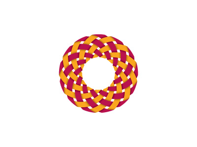 Helicosophy Logo celtic circle design folded geometric intertwined knot logo logomark mark nordic origami ribbon spiral symmetrical vector woven wreath