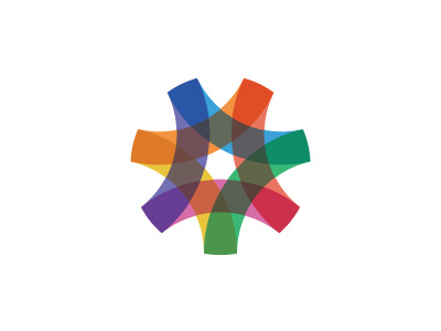 Fantasia Logo burst colorful geometric heptagon logo logomark mark rainbow semitransparent spectral star symmetrical vector