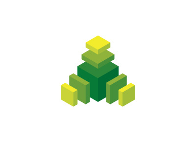 Chloros Logo 3d cube environment geometric green logo logomark mark symmetrical technology triangle vector