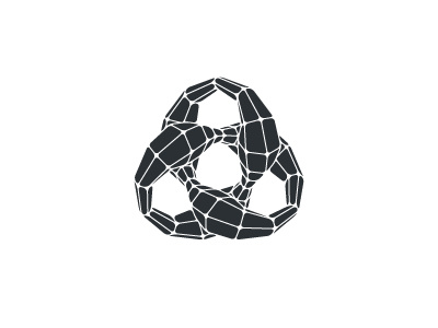 Trefoil Knot Logo 3d geometric knot logo logomark mark polygon symmetrical torus torus knot vector