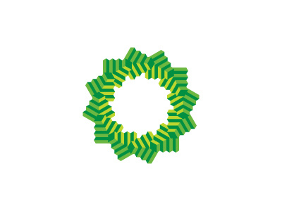 Green Sun Logo circle cog ecology environment gear green leaf machine nature solar sun topiary